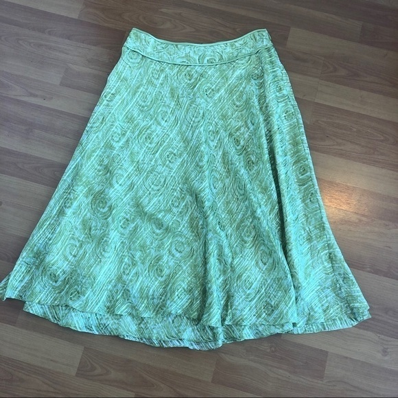 Linda Allard Ellen Tracy Green Silk Shirt - Picture 1 of 16